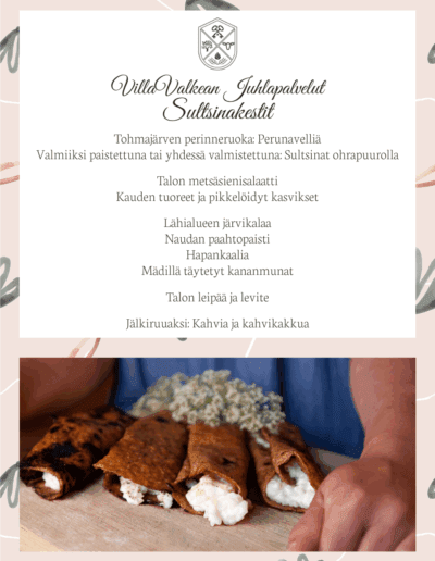 Sultsinakestit VillaValkea menu