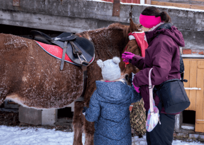 talutusratsastusta villavalkea